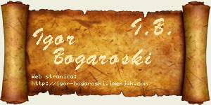 Igor Bogaroški vizit kartica